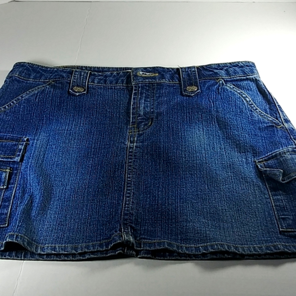 No Boundaries Denim Skirt.